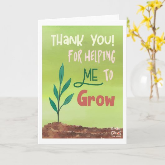 Thank you - Card for Elderly カード (黄色い花)