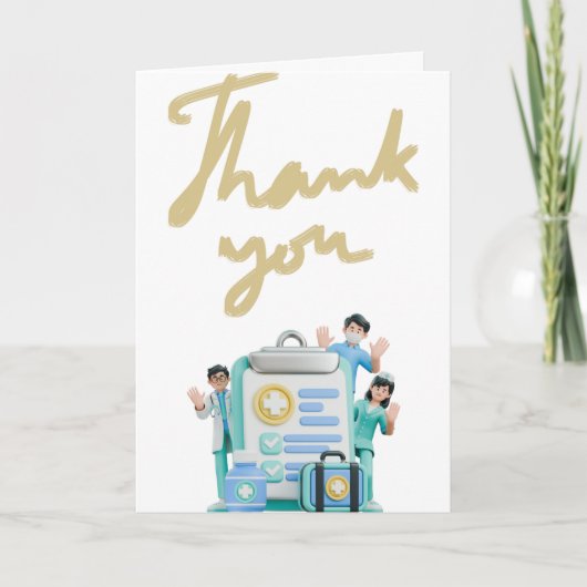 Thank you card for for Hospital Nurses. カード (正面)