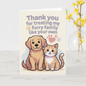 Thank You Card for Pet Sitter or Veterinarian カード (黄色い花)