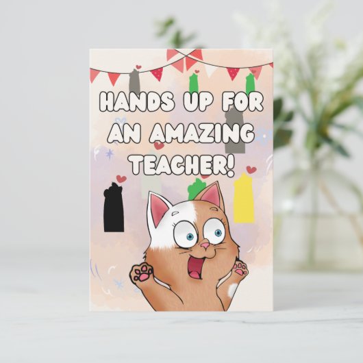 Thank you card for teachers サンキューカード (スタンド正面)
