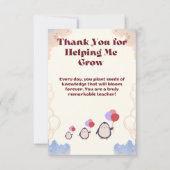 Thank you card for teachers. サンキューカード (正面)