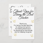 Thank you card for teachers サンキューカード (正面/裏面)