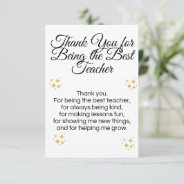 Thank you card for teachers サンキューカード