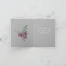 Thank You Card- Gray Flowers