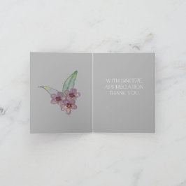 Thank You Card- Gray Flowers カード
