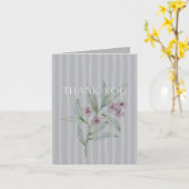 Thank You Card- Gray Flowers カード (黄色い花)