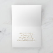 Thank you card in cream and gold with a damask pat サンキューカード (内部)