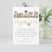 Thank You Card – It Takes a Village Baby Shower サンキューカード (スタンド正面)
