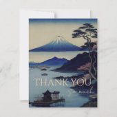 Thank you card Japanese Mount Fuji Landsca サンキューカード (正面)