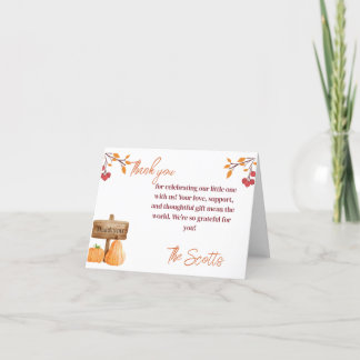 Thank you card little pumpkin サンキューカード