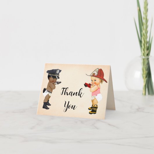 Thank You Card Little Recruit Baby Shower サンキューカード (正面)