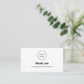 Thank You Card Logo Small Business Packaging Inser 名刺 (スタンド正面)