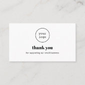 Thank You Card Logo Small Business Packaging Inser 名刺 (正面)