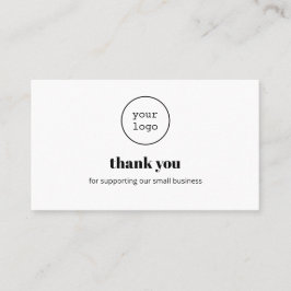 Thank You Card Logo Small Business Packaging Inser 名刺