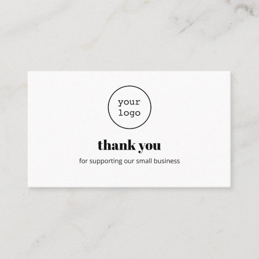 Thank You Card Logo Small Business Packaging Inser 名刺 (正面)