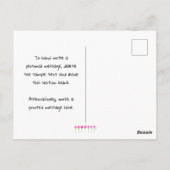 Thank You Card - Pink Floral for 55th Birthday ポストカード (裏面)