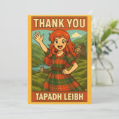 Thank You Card - Scottish Anime Girl in Highlands サンキューカード (スタンド正面)