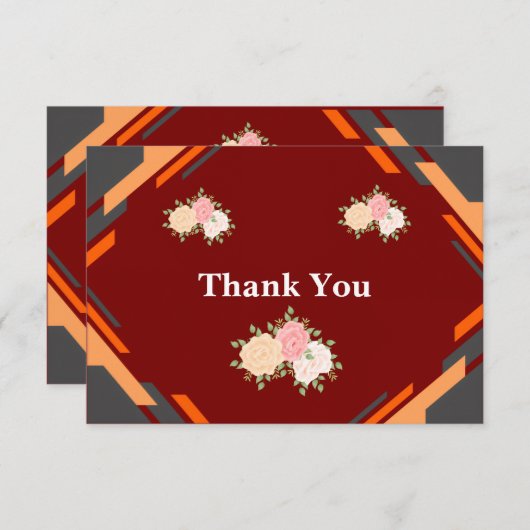 Thank You Card – Simple, Customizable サンキューカード (正面/裏面)