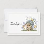 Thank You Card Simple Little Bunny サンキューカード (正面)