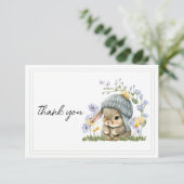 Thank You Card Simple Little Bunny サンキューカード (スタンド正面)
