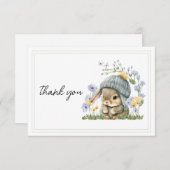 Thank You Card Simple Little Bunny サンキューカード (正面/裏面)