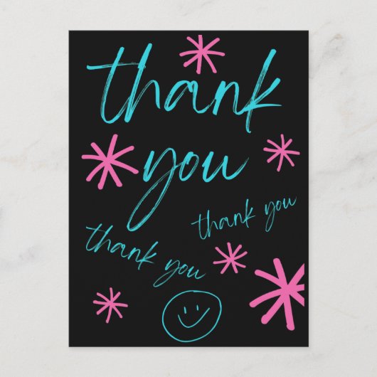 THANK YOU CARD SMILEY FACE ポストカード (正面)