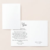 Thank you card, thank you wedding card 箔カード (ディスプレー)