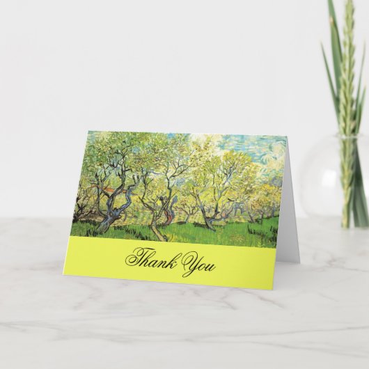 Thank you card, Vincent van Gogh,Orchard in Blosso サンキューカード (正面)