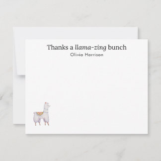 Thank you card, Watercolor Thank you stationery ノートカード