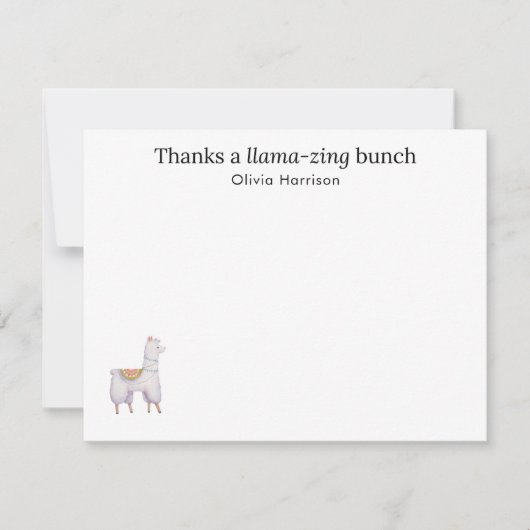 Thank you card, Watercolor Thank you stationery ノートカード (正面)