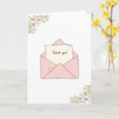 Thank You Card with an Envelope and a Floral Trim カード (黄色い花)
