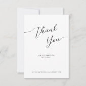 Thank You Cards for Bridal shower in a modern. サンキューカード (正面)