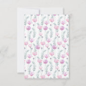 Thank You Cards for Bridal shower in a modern. サンキューカード (裏面)