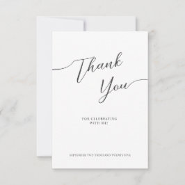 Thank You Cards for Bridal shower in a modern. サンキューカード