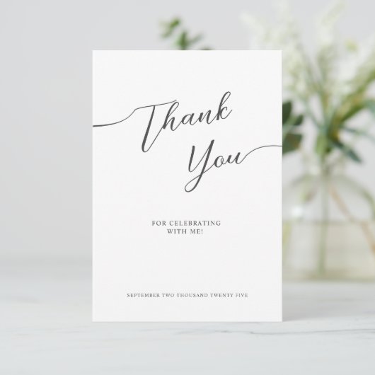 Thank You Cards for Bridal shower in a modern. サンキューカード (スタンド正面)