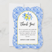Thank You Cards For Ciao Baby Lemons, Blue Tile サンキューカード (正面)