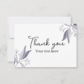 Thank you cards with floral design サンキューカード (正面)