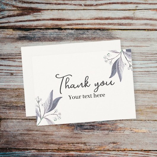 Thank you cards with floral design サンキューカード