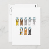 Thank You Cartoon Cats ポストカード (正面/裏面)