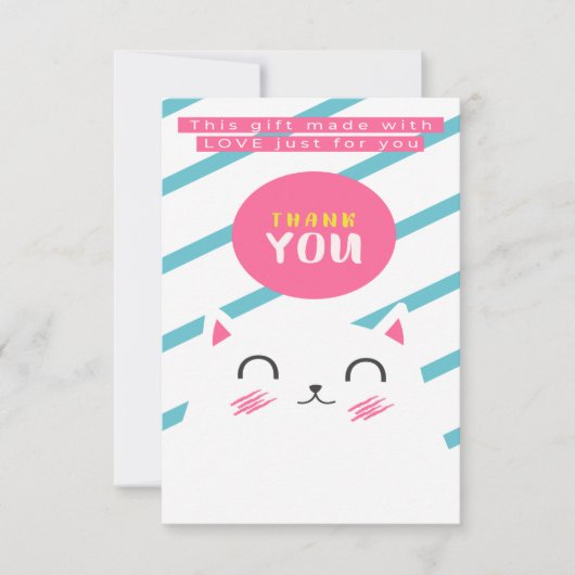 THANK YOU CAT GREETING CARDデザイン サンキューカード (正面)