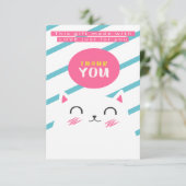 THANK YOU CAT GREETING CARDデザイン サンキューカード (スタンド正面)