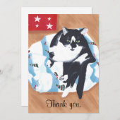 Thank you Cat Present Christmas Card シーズンカード (正面/裏面)