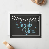 Thank You Chalkboard with lightsノートカード ノートカード (正面/裏面インサイチュ)