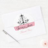 Thank You Chandelier Names結婚式の引き出物 ラウンドシール (封筒)