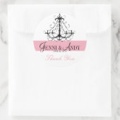 Thank You Chandelier Names結婚式の引き出物 ラウンドシール (バッグ)