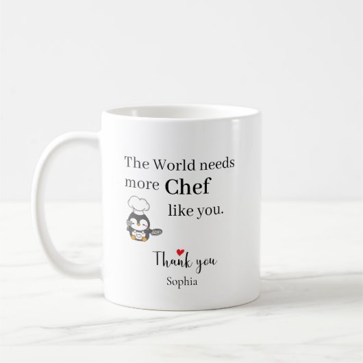 Thank You Chef — 名前入り コーヒーマグ コーヒーマグカップ (左)