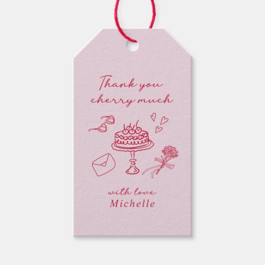 Thank you Cherry much pink ギフトタグ (正面)