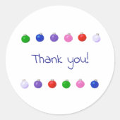 Thank you, Christmas Balls Stickers ラウンドシール (正面)