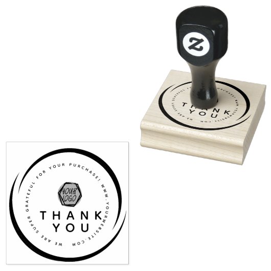 Thank You Circular Boutique Business Logo ラバースタンプ (押印)