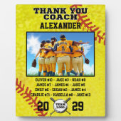 Thank You Coach、写真カスタム&チームメイトの名前 フォトプラーク (正面)